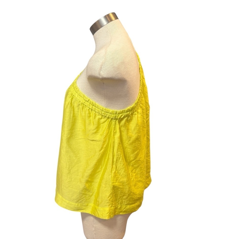 Anthropologie Maeve Leonie Top One Shoulder Lightweight Lime Green Sz. S - Picture 7 of 10